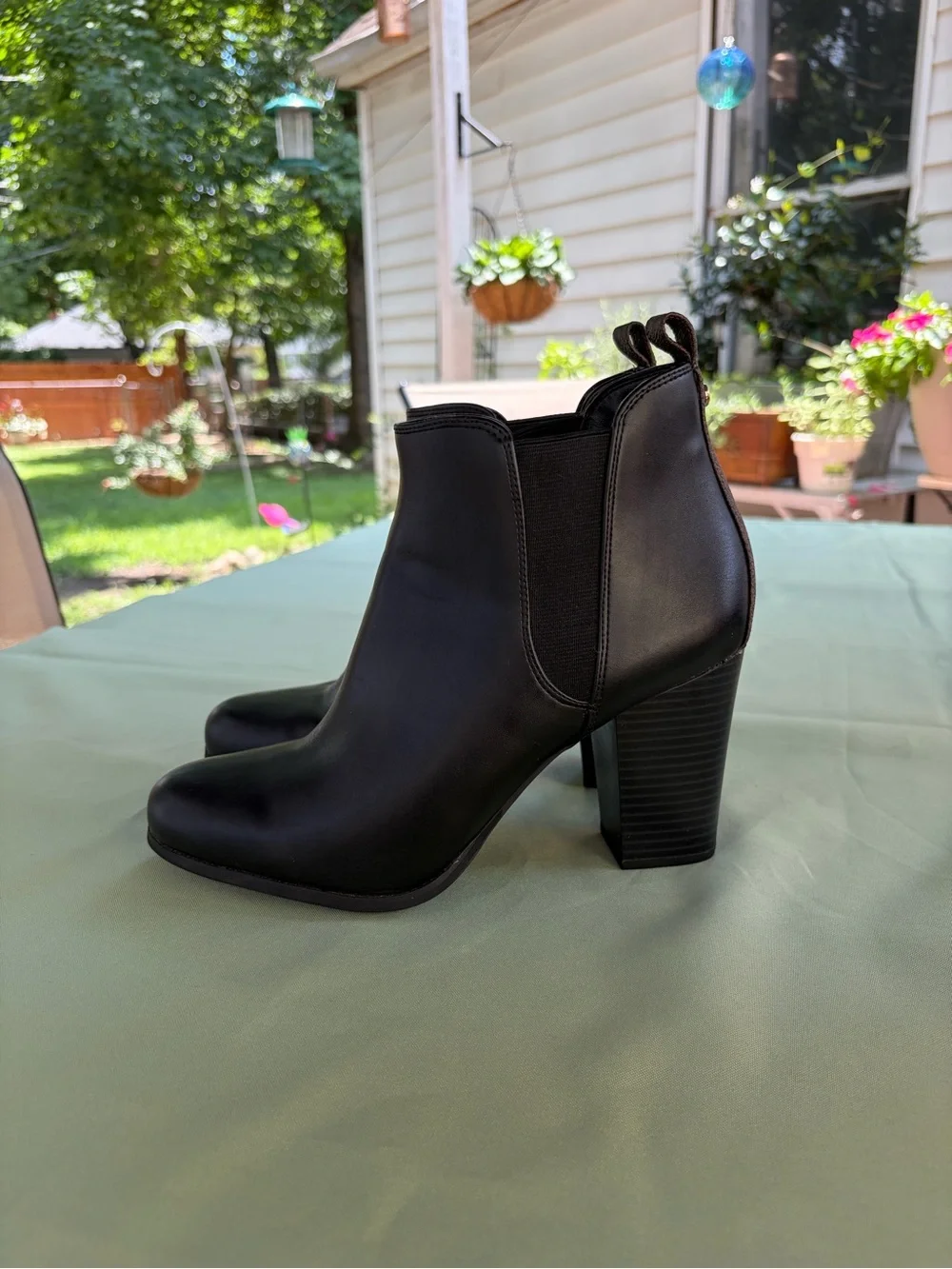 Michael Kors Women's Black Chelsea Block Heel Ankle Boots